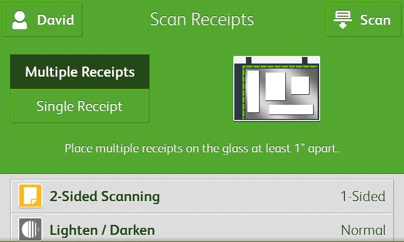 Schermata scan Quickbooks