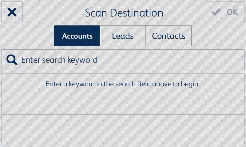 Schermata applicazione Salesforce destinazione